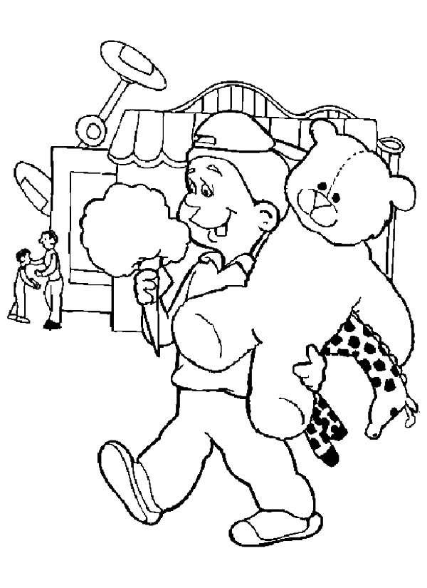600x825 Carnival Eating Cotton Candy Coloring Pages Best Place To Color