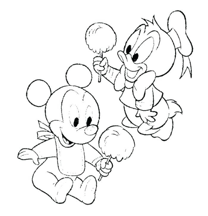 700x728 Cotton Candy Coloring Pages Baby Mickey Mouse Eating Cotton Candy