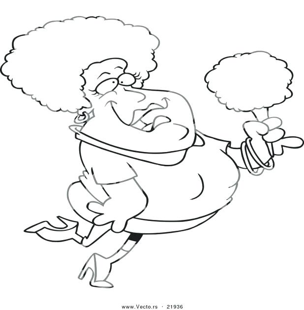 618x630 Cotton Candy Coloring Pages Vector Of A Cartoon Pink Haired Woman