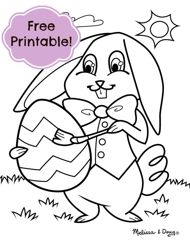 612x792 Easter Bunny Coloring Page