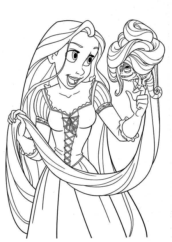 600x844 Rapunzel Cotton Candy Tangled Coloring Page Coloring Pages