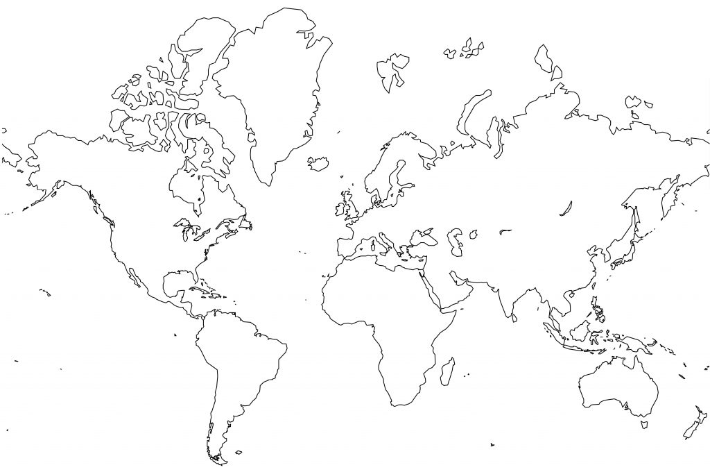 1024x680 World Map Coloring Page With Countries Beautiful Clipart Of Random