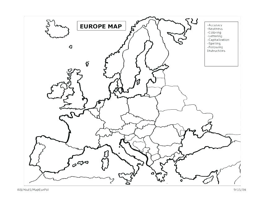 863x667 World Map Coloring Page With Countries Coloring Pages World Map