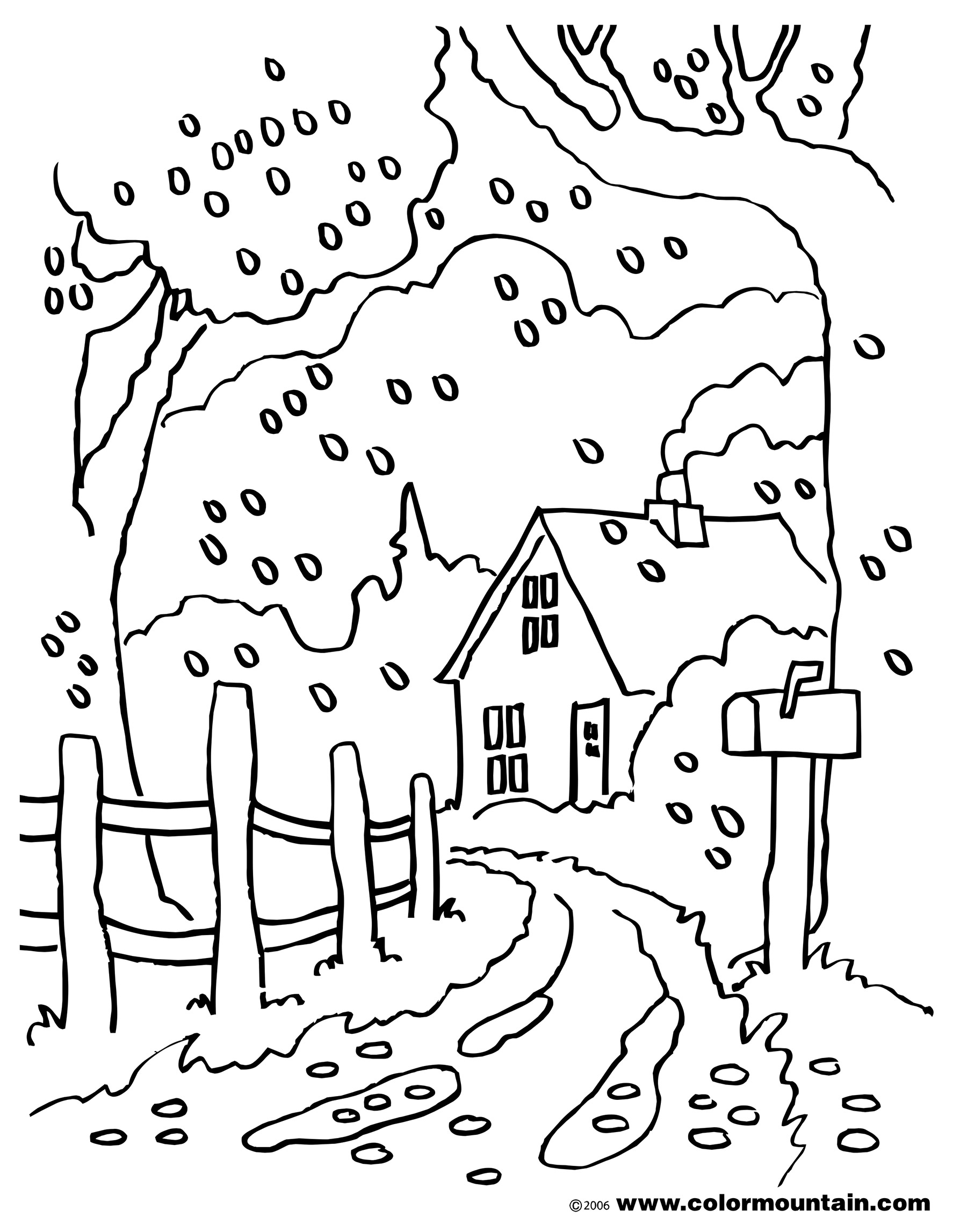 1800x2294 Fresh Fall Scene Coloring Pages Fall Country Road Coloring Create