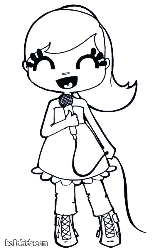 528x850 Singer Coloring Pages Singer Coloring Pages Singer Singing Holding