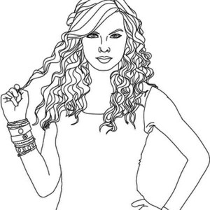 300x300 Taylor Swift My Favorite Singer Coloring Page Color Luna