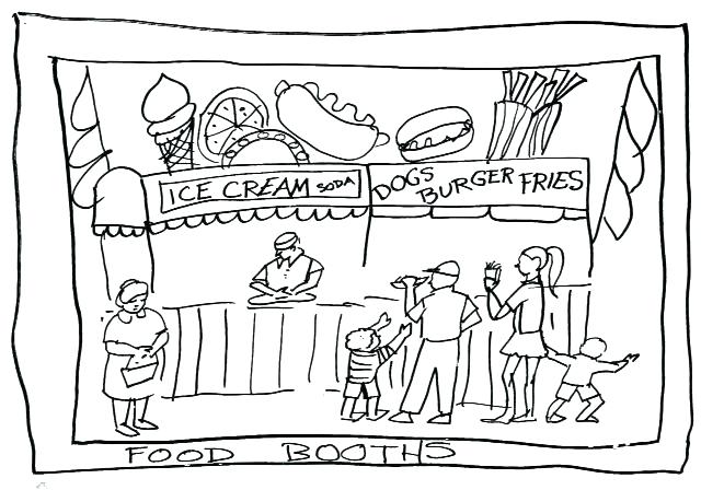640x448 Fair Coloring Pages County Fair Coloring Pages Food Booths Demo