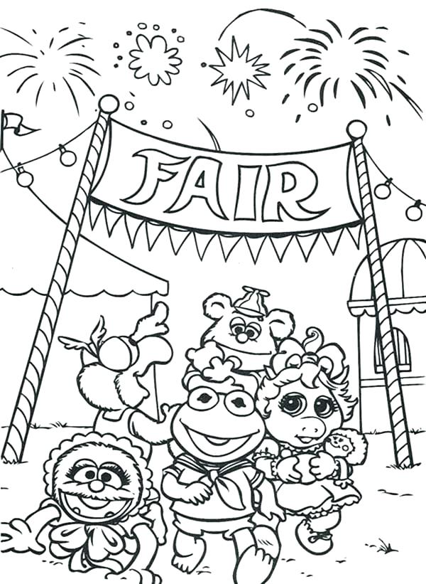 600x821 Fair Coloring Pages Free County Fair Coloring Sheets