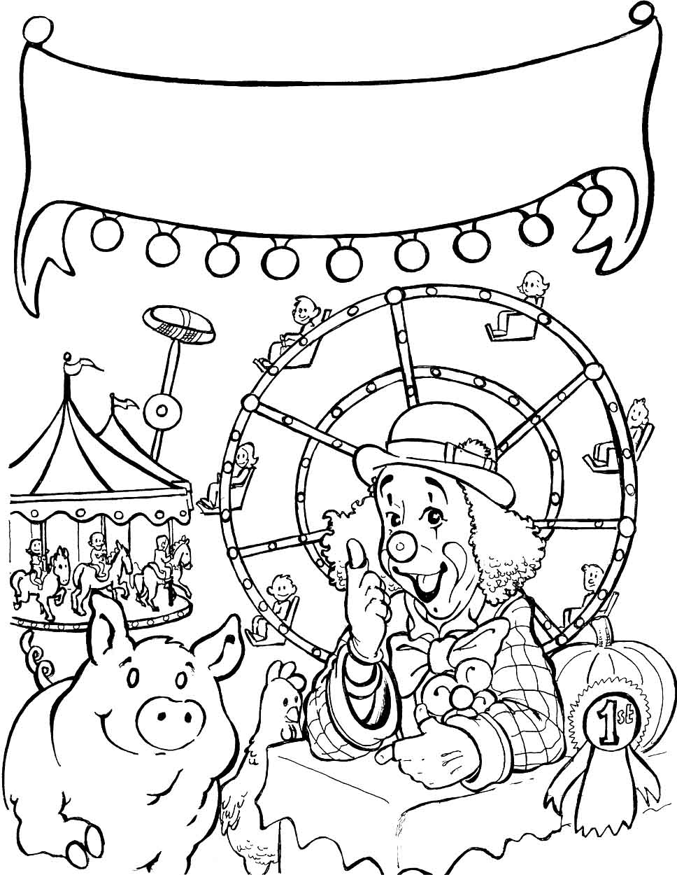 968x1250 Sensational Idea County Fair Coloring Pages Printable For Kids