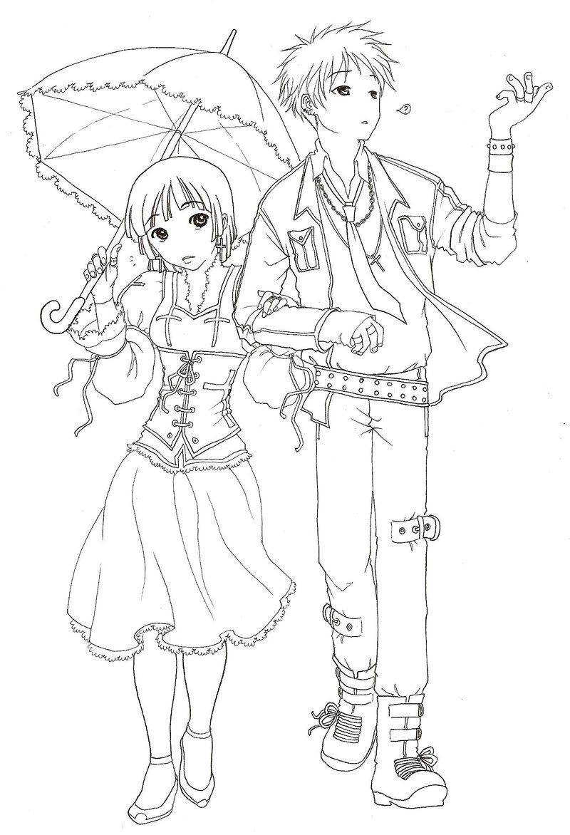 800x1172 Anime Couple Coloring Pages Coloring Pages For Child Kids Anime
