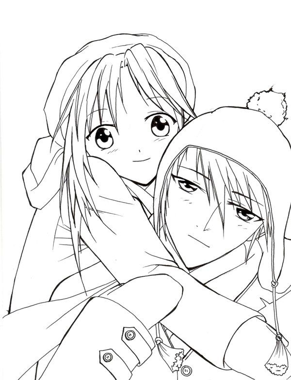 600x784 Anime Couple Coloring Pages Anime Couple Coloring Pages Projects