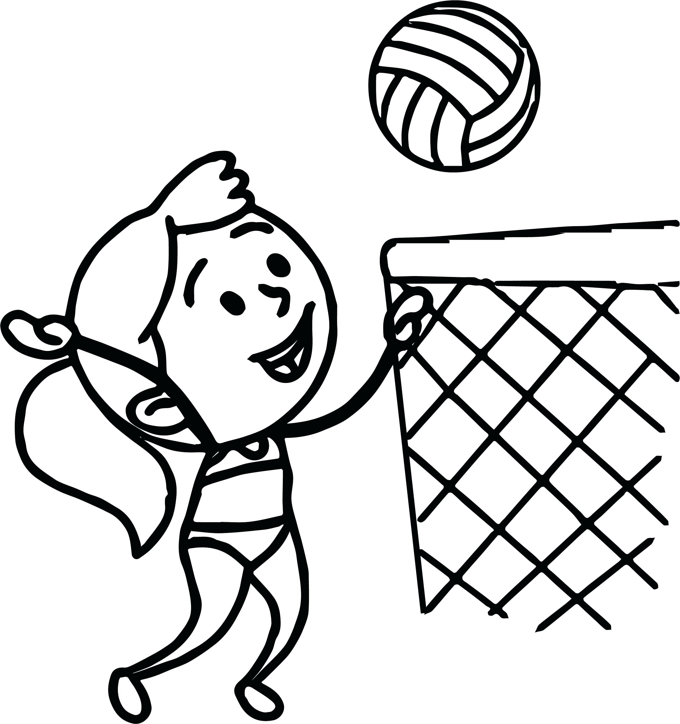 2342x2494 New Coloring Volleyball Coloring Pages Girl In Bathing Suit