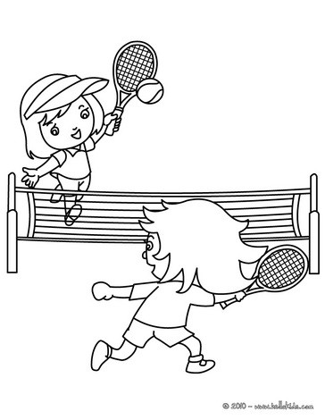 364x470 Tennis Court With Players Coloring Pages