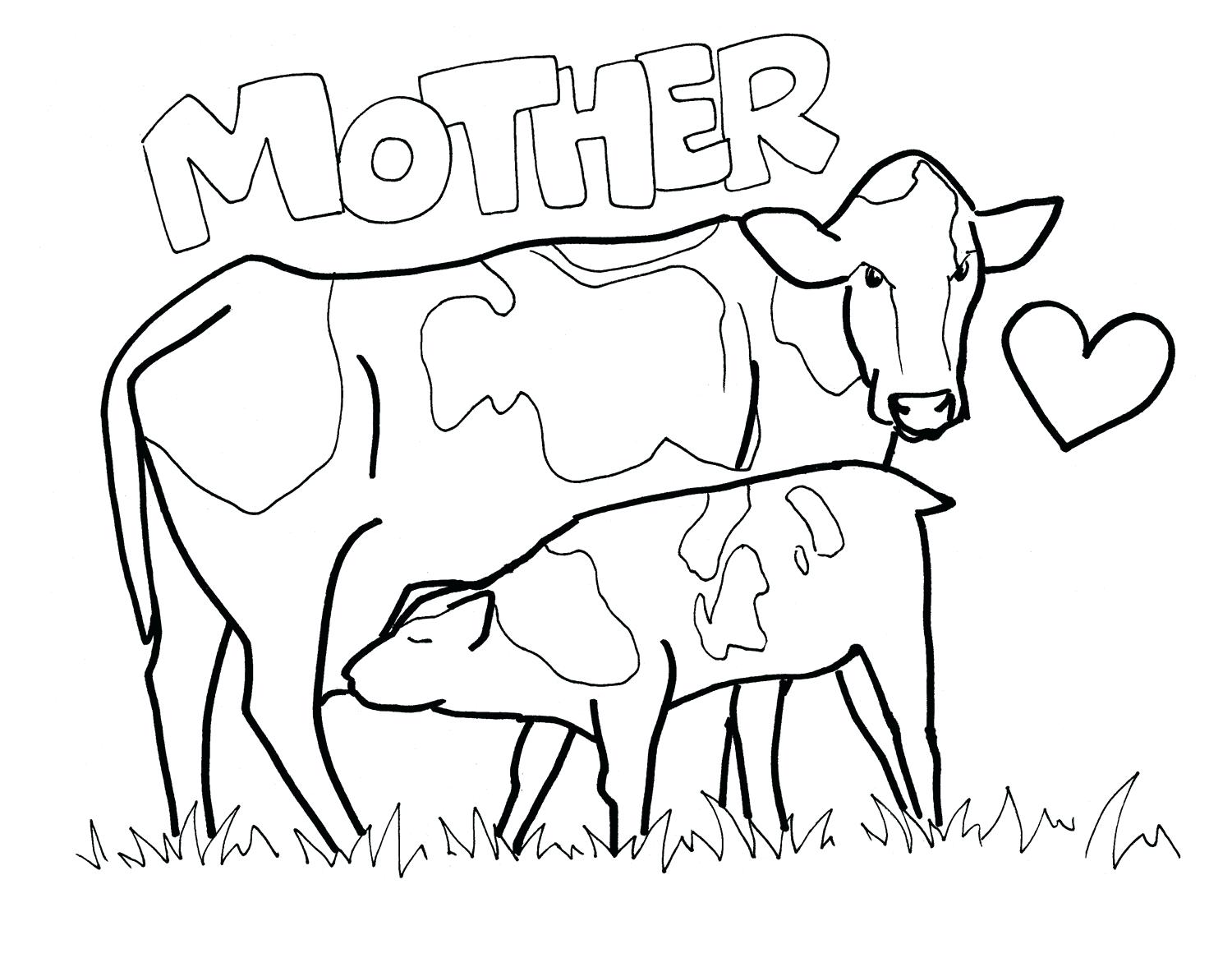 1500x1166 Coloring Pages Christmas Vector Illustration Cartoon Cow Book