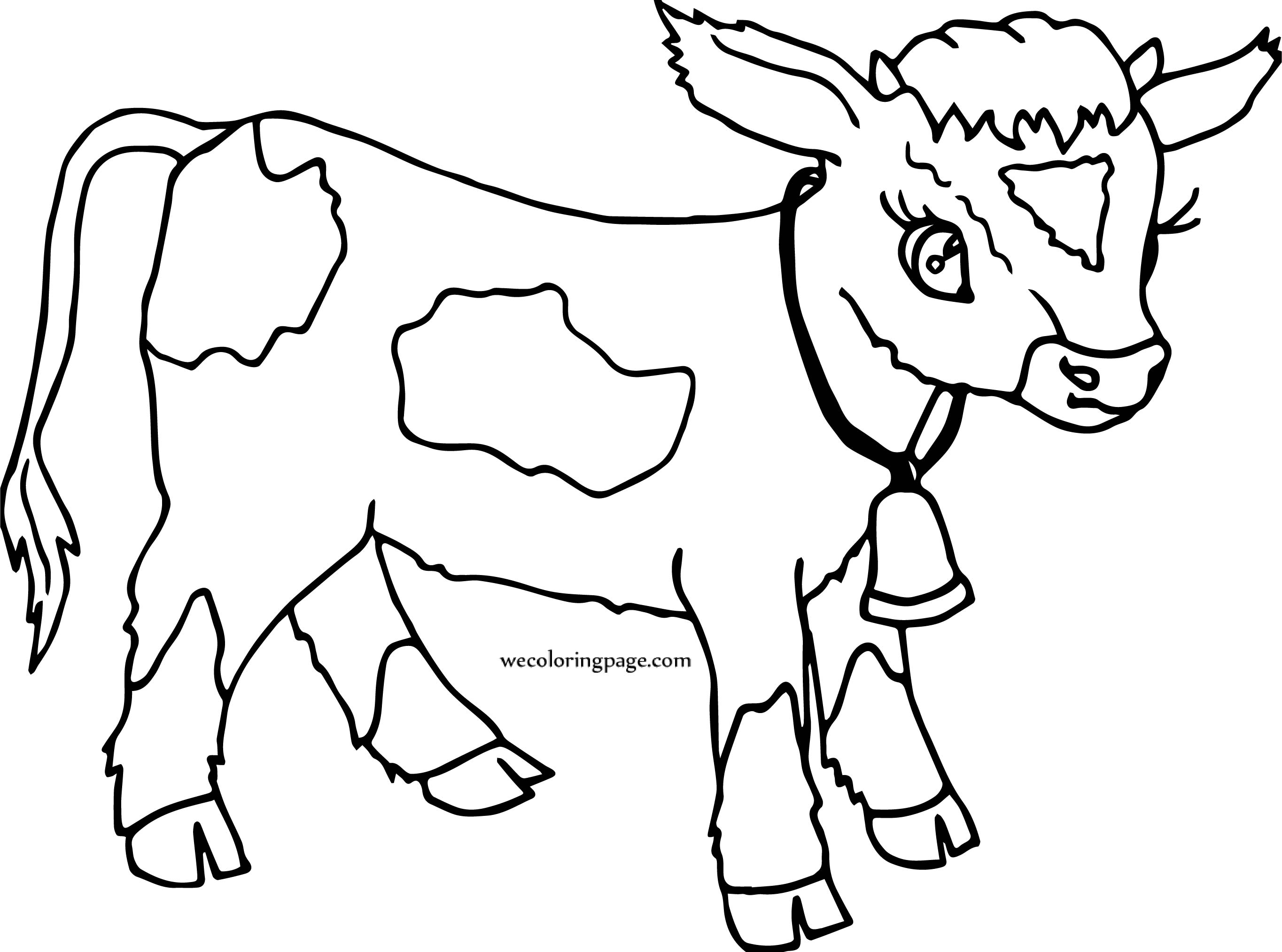 2729x2028 Cartoon Cow Calf Coat Coloring Page Wecoloringpage