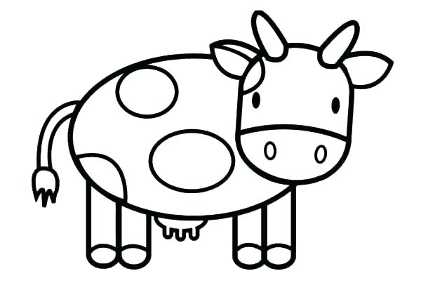 600x413 Cow Coloring Page Cute Cow Coloring Pages Cute Cartoon Coloring