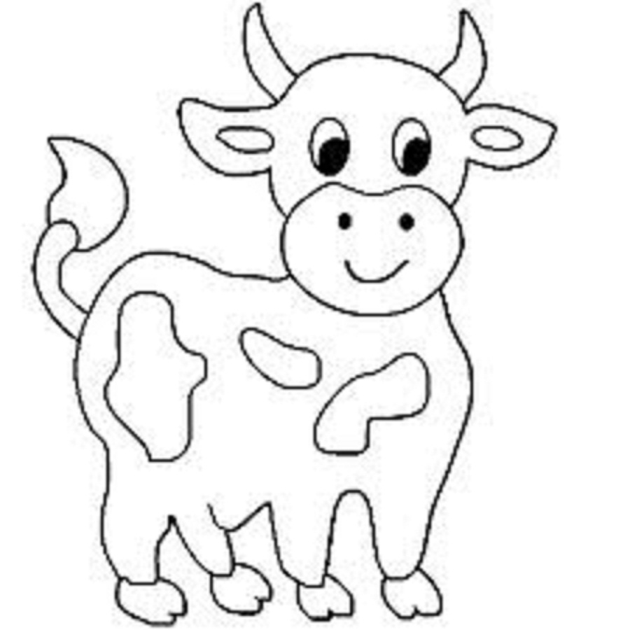 900x900 Animals Cow, Kids Colouring