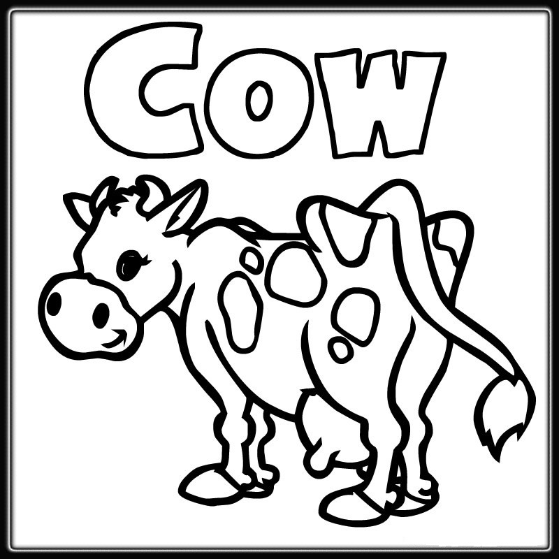 Cow Coloring Pages For Kids at GetDrawings | Free download