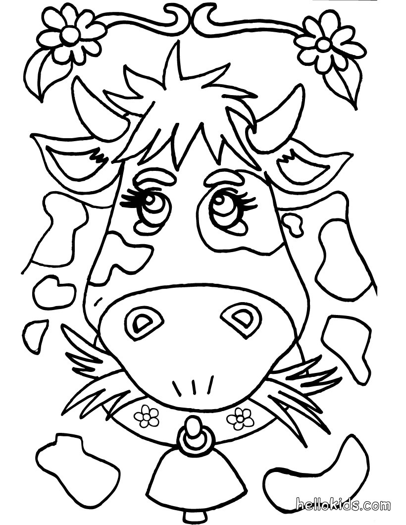 820x1060 Cute Cow Coloring Pages