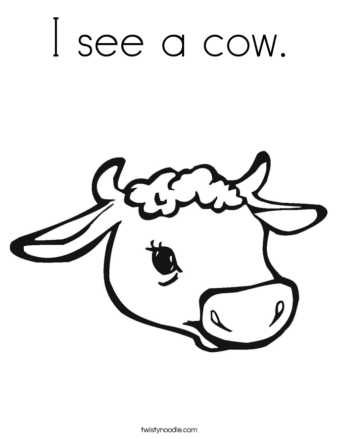 685x886 I See A Cow Coloring Page