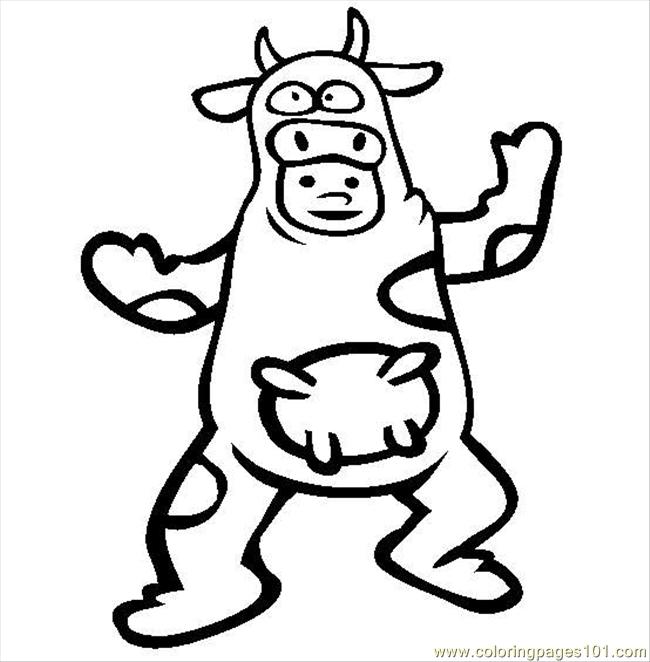 650x662 Cow Costume Coloring Page