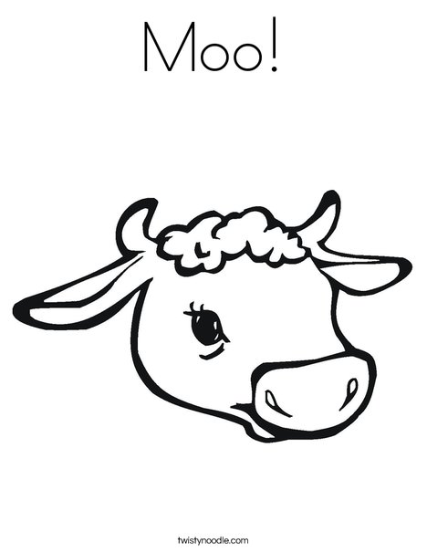 468x605 Moo Coloring Page