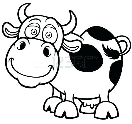 450x422 Cow Head Coloring Page
