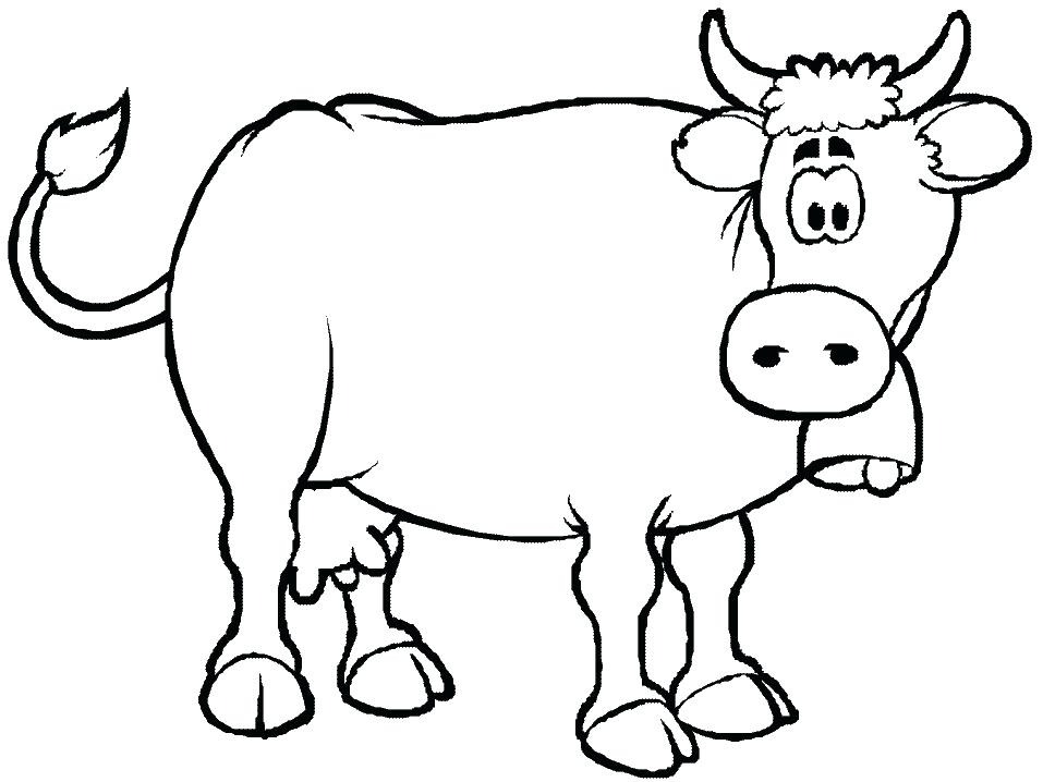 957x718 Coloring Pages Animals Cow Cow Head Coloring Page Mycosedesongles