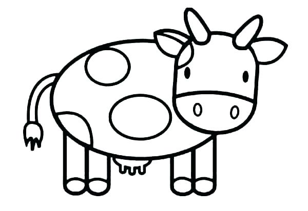 600x412 Cow Printable Coloring Pages Coloring Pages For Kids Valentines