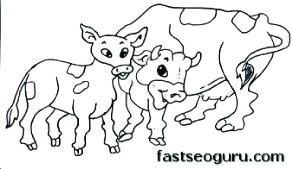 582x338 Family Coloring Pages Printable Cow Printable Coloring Pages
