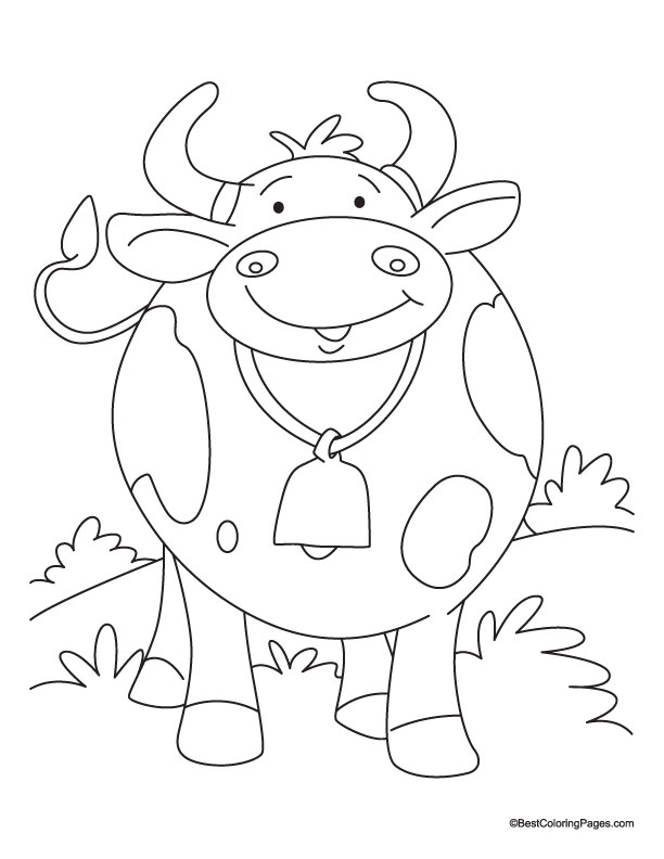 Cute Colouring Pages Cow - Goimages Online