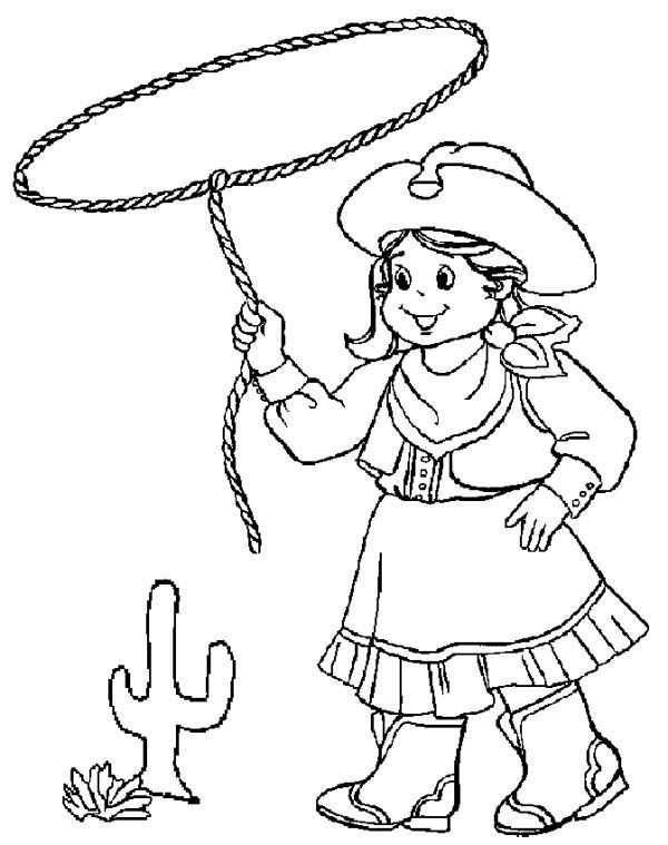 600x759 Simplified Cowboy And Cowgirl Coloring Pages Page Free For Cowgirl