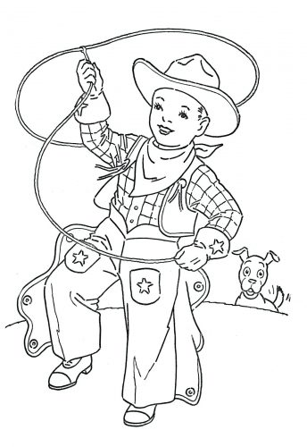344x500 Coloring Pages Cowgirl Coloring Pages And Cowboy Print Printable