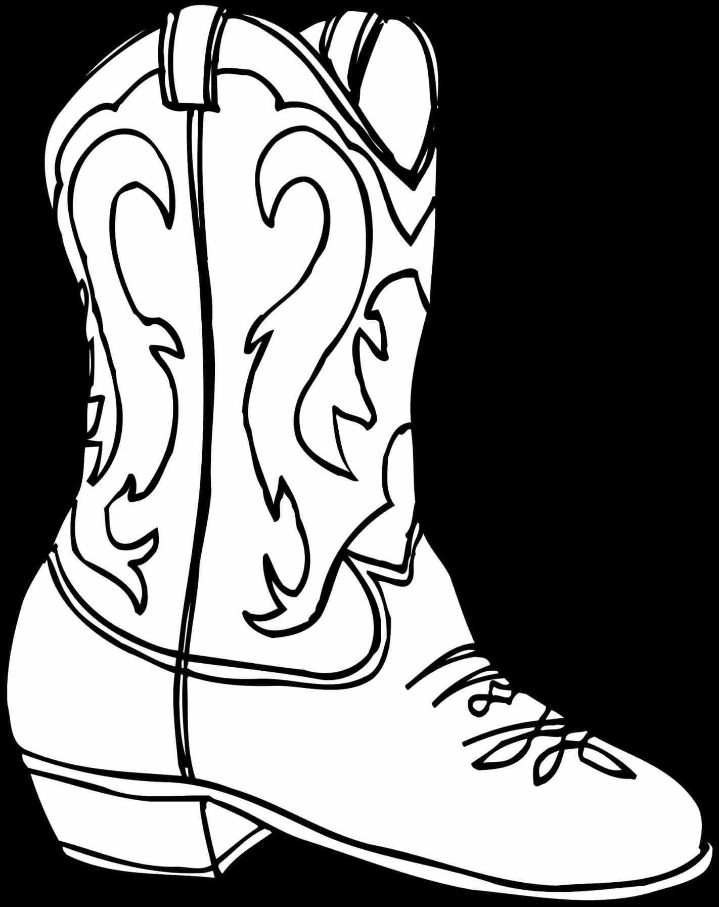 1422x1793 Cowboy Boot Coloring Pages For Boots At Hat Page Kids Free Animals