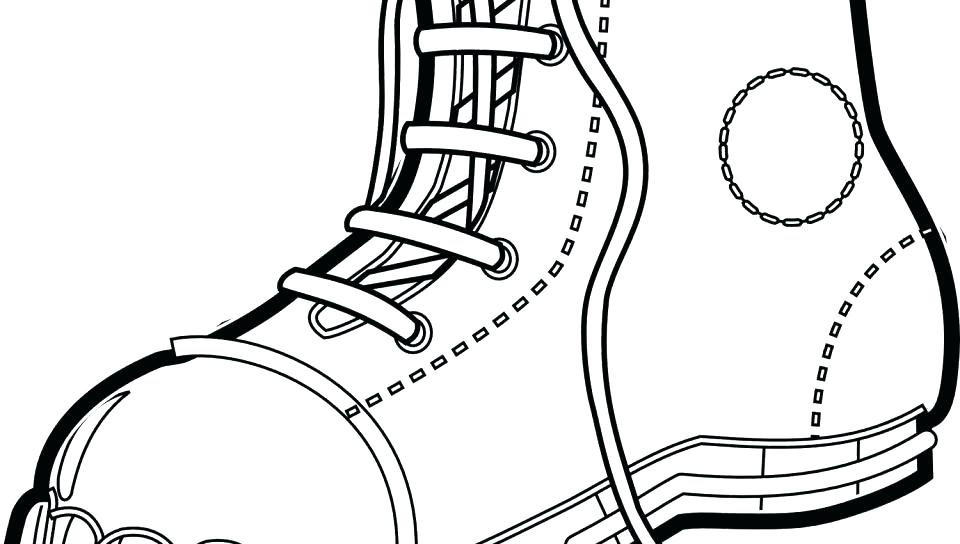 960x544 Free Printable Cowboy Boot Coloring Page