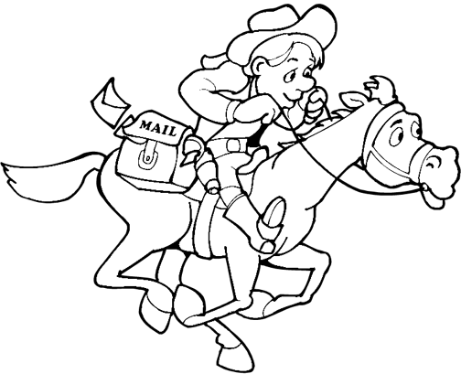 504x409 Cowboy Coloring Pages