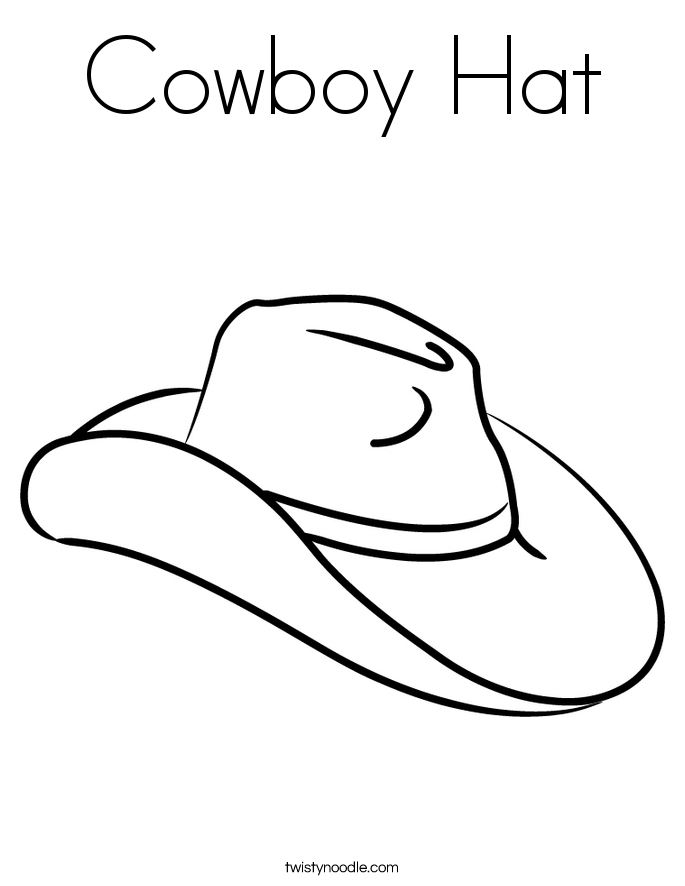 685x886 Cowboy Hat Coloring Page