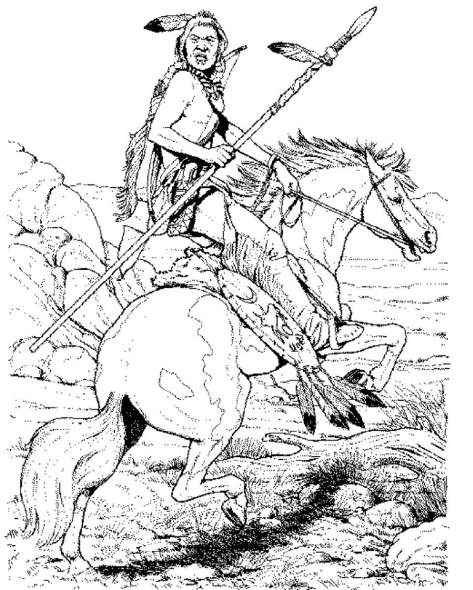 961x1200 Cowboy Horse Coloring Pages