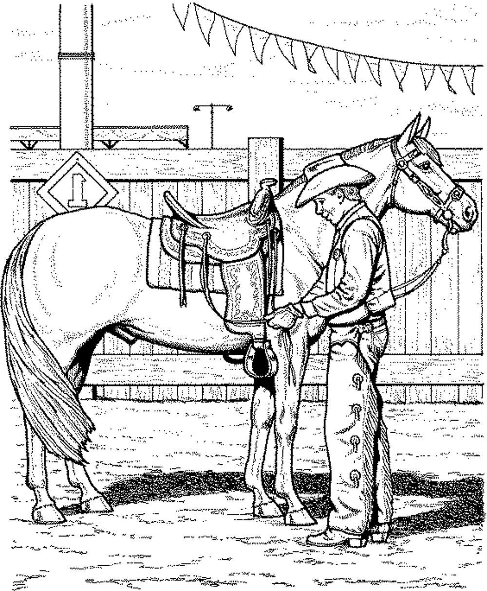 1000x1213 Stunning Horse Coloring Pages And Cowboy Coloringstar Image
