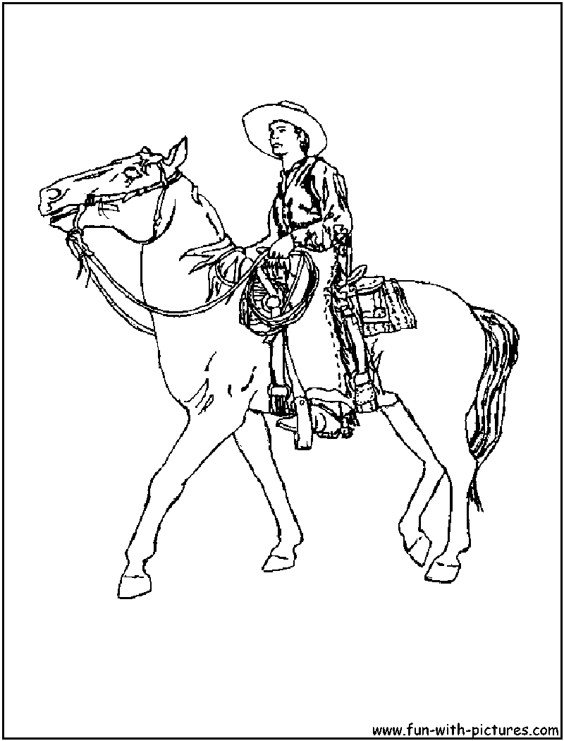 800x1050 Cowboy Coloring Pages Printable Colouring For Kids To Print