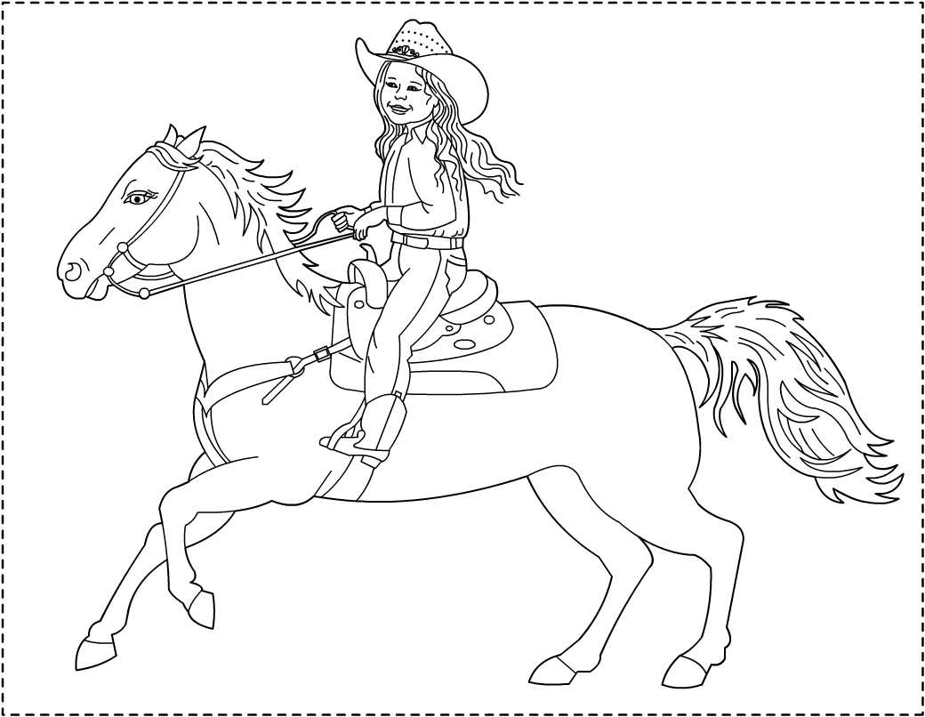 1040x806 Cowgirls Coloring Pages