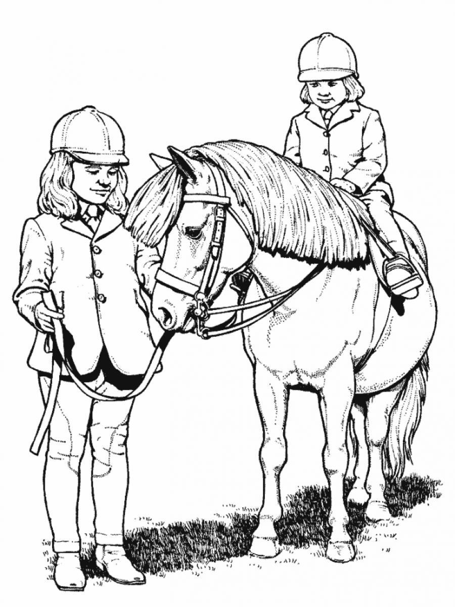 900x1200 Luxury Horse And Cowgirl Coloring Pages Printable Picture