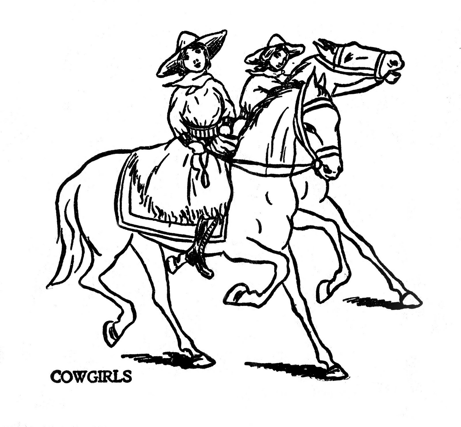 1600x1485 Cowgirl Coloring Pages