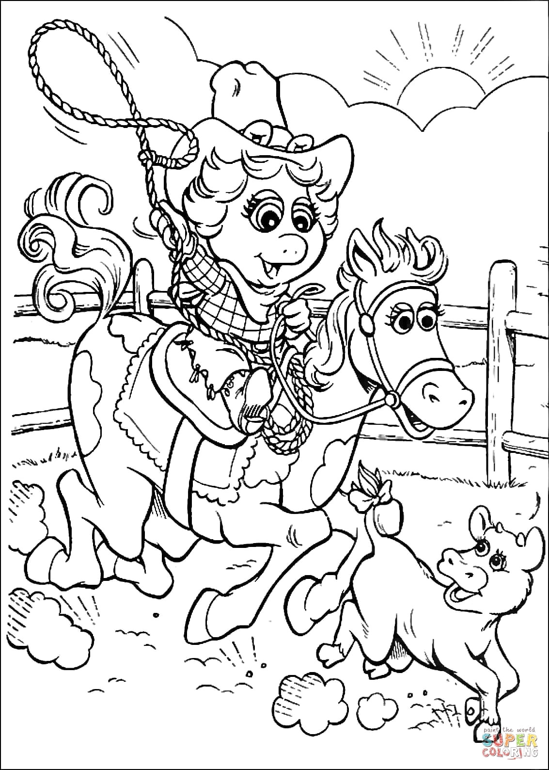 1133x1588 Cowgirl Coloring Pages