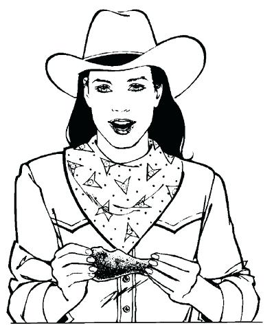 Cowgirl Coloring Pages at GetDrawings | Free download