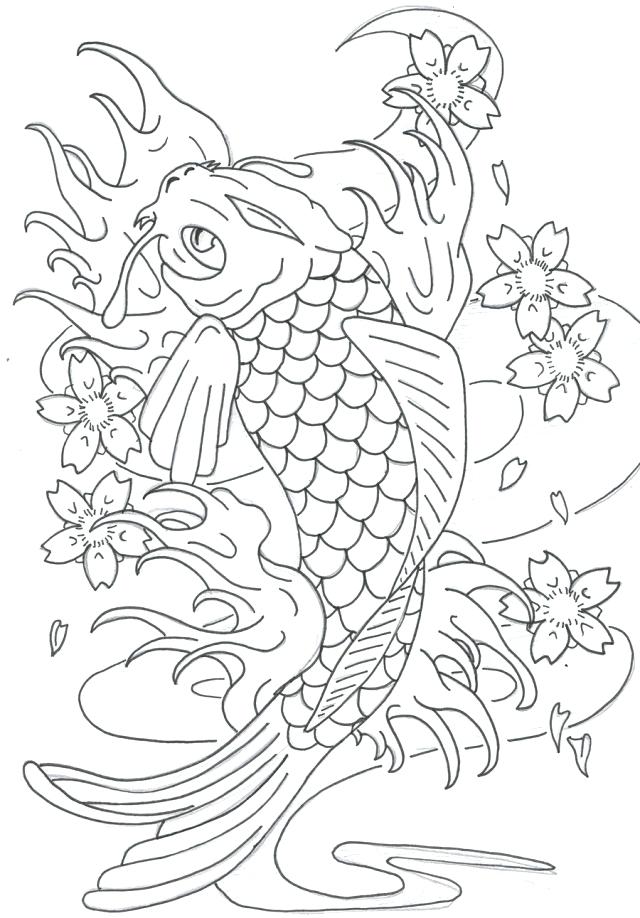 Coy Fish Coloring Pages at GetDrawings | Free download