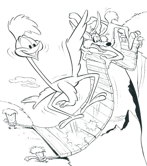 600x680 Coyote Coloring Pages Wile E Coyote Coloring Pages Road Runner