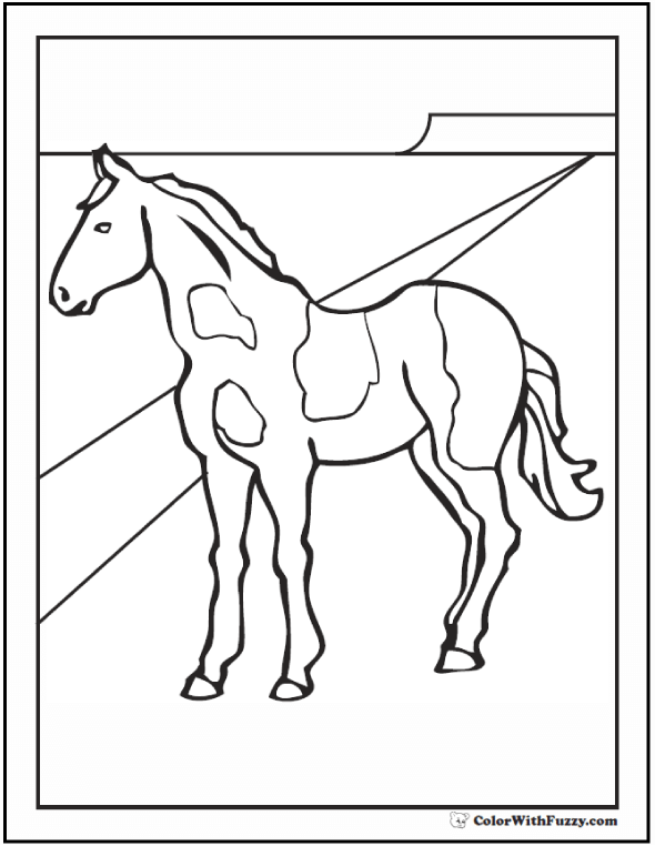 590x762 Paint Horse Coloring Page