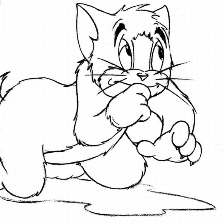 766x766 Cartoon Coloring Pages Funny Cartoon Tom And Jerry Coloring Pages