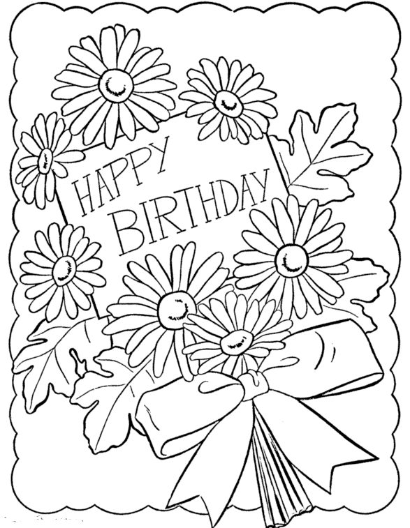 587x757 Happy Birthday Grandma Coloring Pages